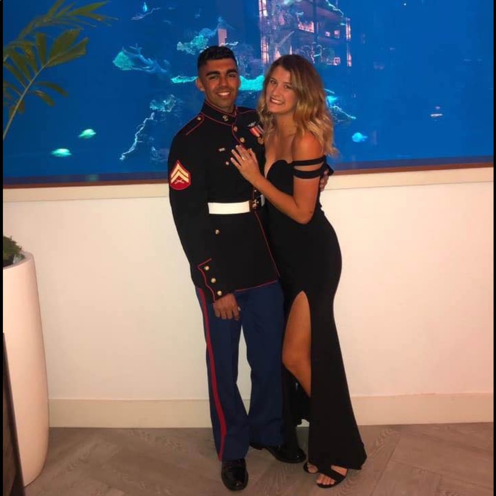 Brand new sleek black gown